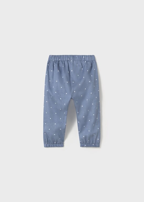 MAYORAL PANTALON EN CHAMBRAY À POIS - BLEU
