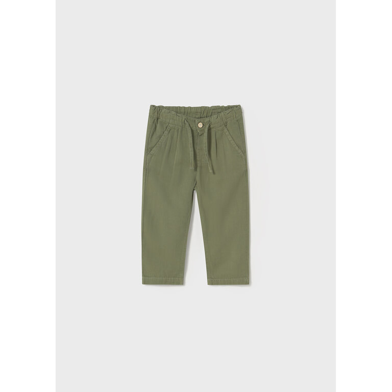 MAYORAL LINEN RELAXED-FIT PANTS - SAGE