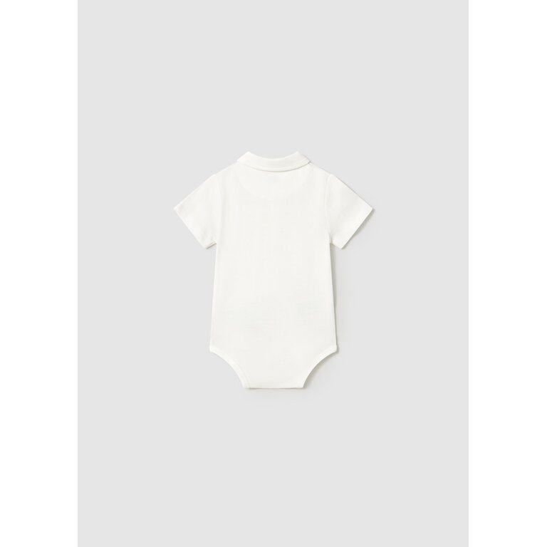 MAYORAL POLO BODYSUIT - SNOW WHITE