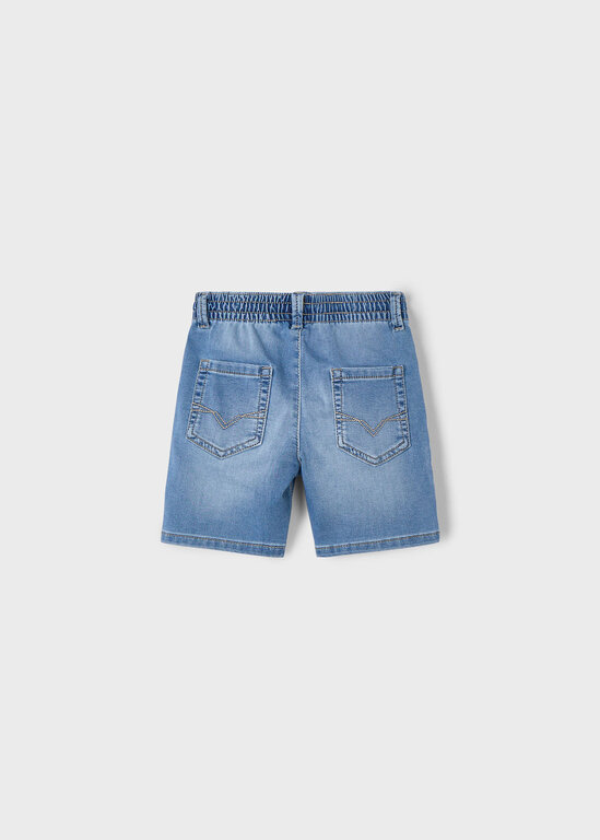 MAYORAL BERMUDA EN DENIM BROSSÉ - BLEU MOYEN