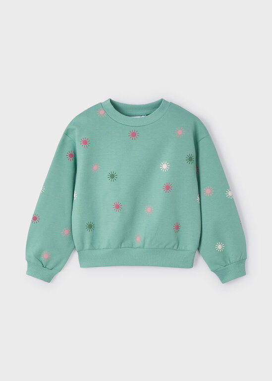 MAYORAL CREWNECK À IMPRIMÉS DE SOLEIL - MENTHE