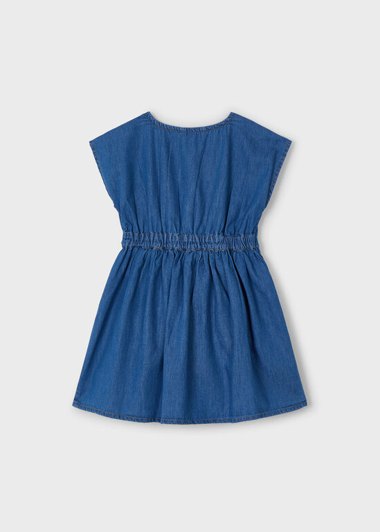 MAYORAL ROBE FLUIDE EN DENIM - BLEU MOYEN