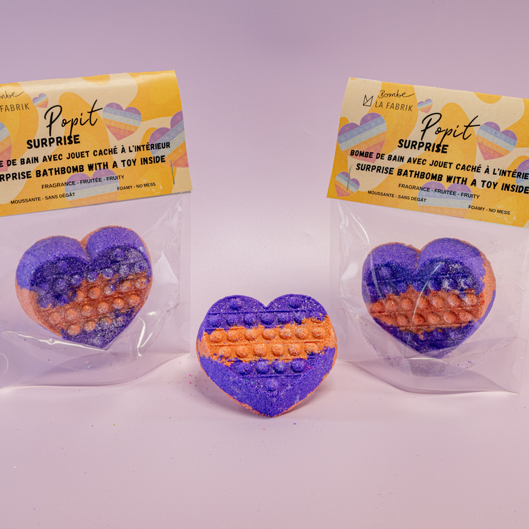 LA FABRIK BOMBE DE BAIN SURPRISE - COEUR POPIT