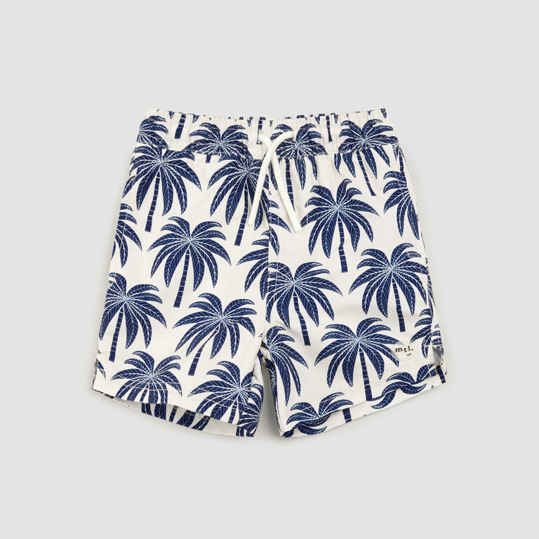 MILES THE LABEL MAILLOT SHORT À IMPRIMÉS DE PALMIERS - SABLE