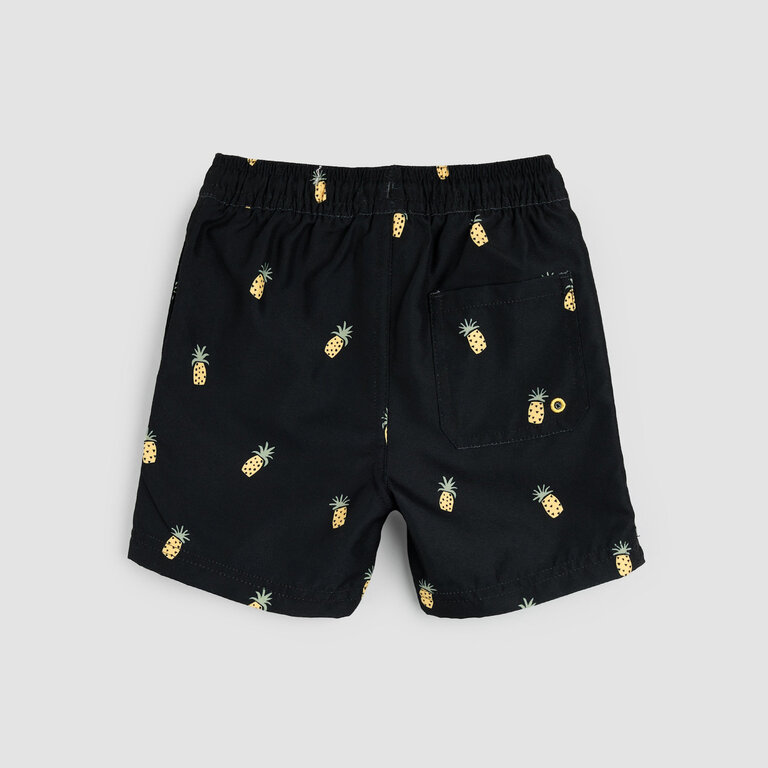 MILES THE LABEL MAILLOT SHORT À IMPRIMÉS D'ANANAS - NOIR
