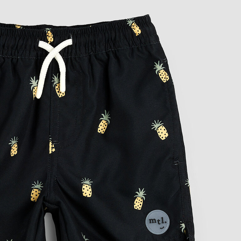 MILES THE LABEL MAILLOT SHORT À IMPRIMÉS D'ANANAS - NOIR
