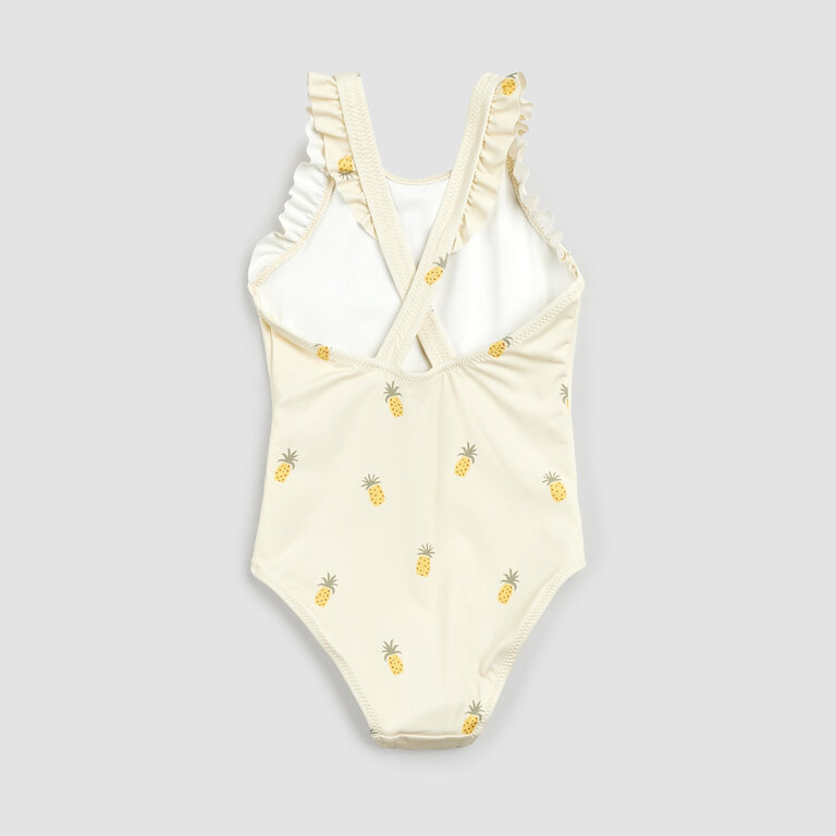 MILES THE LABEL MAILLOT UNE PIÈCE À IMPRIMÉS D'ANANAS - BEIGE