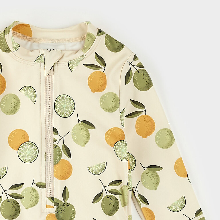 PETIT LEM MAILLOT MANCHES LONGUES À IMPRIMÉS D'AGRUMES - CRÈME