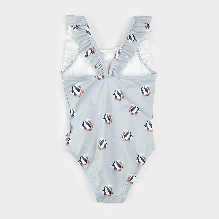 PETIT LEM TROPICAL FISH PRINT SWIMSUIT - PALE BLUE