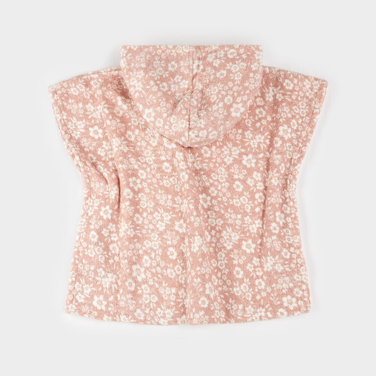 PETIT LEM PONCHO DE PLAGE À IMPRIMÉS FLORAUX - ROSE