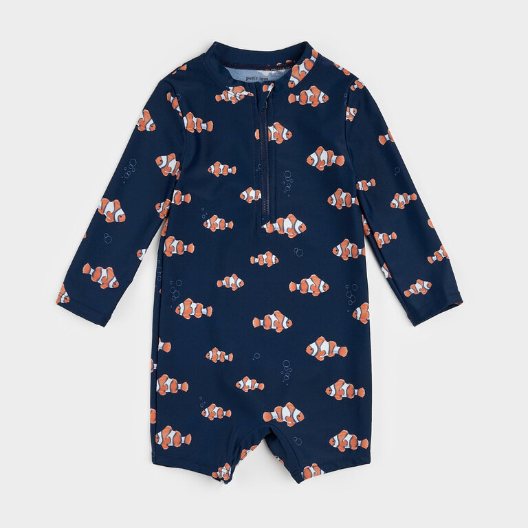 PETIT LEM MAILLOT COMBINAISON À IMPRIMÉS DE POISSONS CLOWNS - MARINE