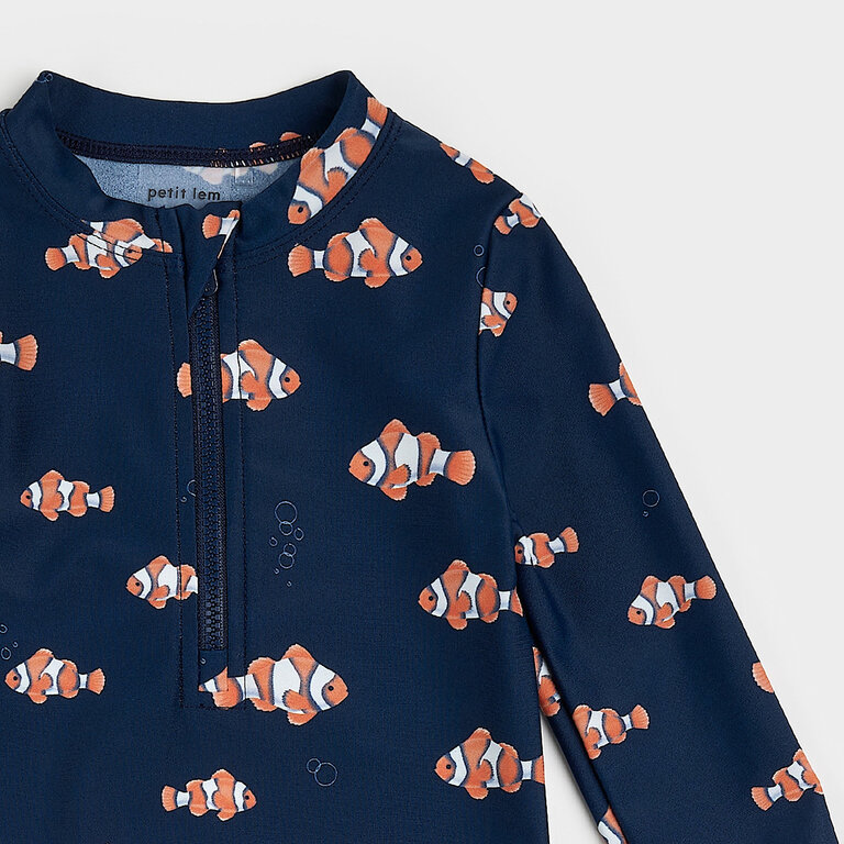 PETIT LEM MAILLOT COMBINAISON À IMPRIMÉS DE POISSONS CLOWNS - MARINE