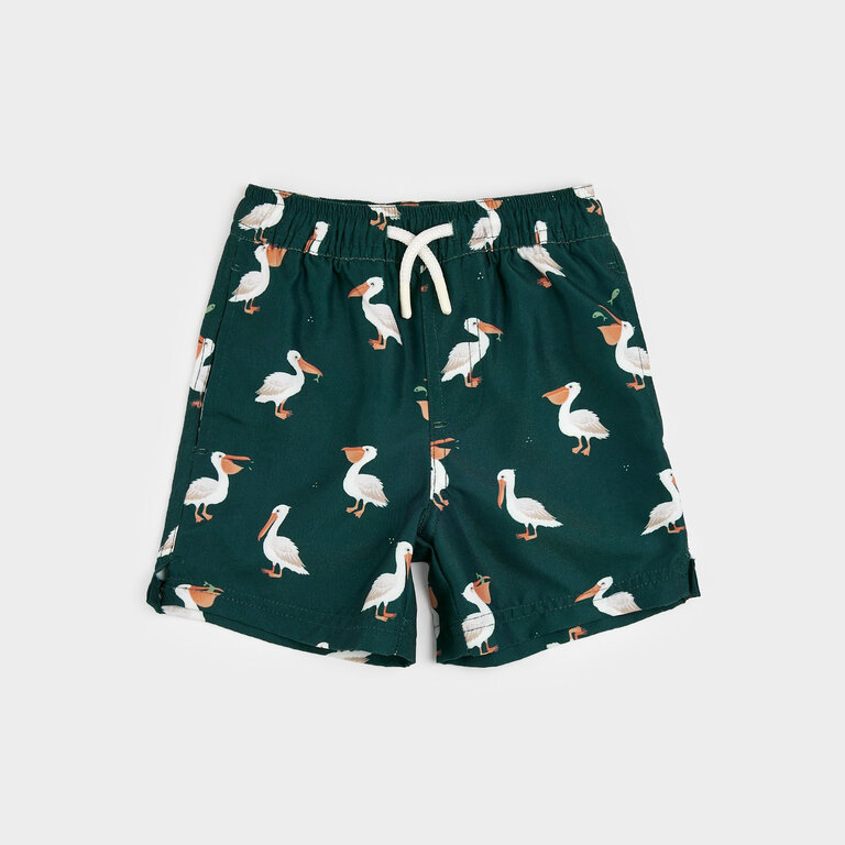 PETIT LEM MAILLOT SHORT À IMPRIMÉS DE PÉLICANS - VERT
