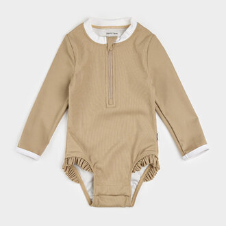 PETIT LEM MAILLOT MANCHES LONGUES CÔTELÉ - TAUPE
