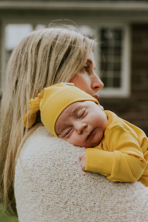 ZAK & ZOÉ BONNET EN BAMBOU (0-3 MOIS) - JAUNE