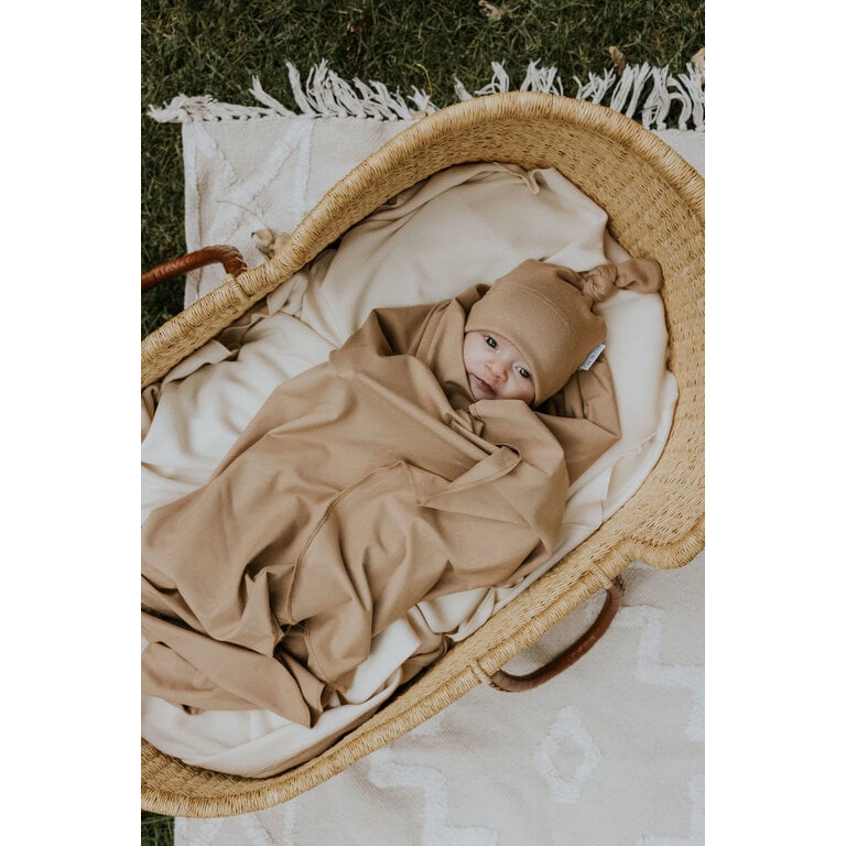ZAK & ZOÉ BONNET EN BAMBOU (0-3 MOIS) - BEIGE