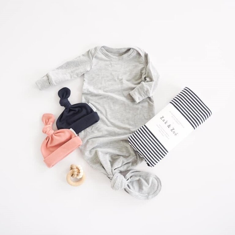 ZAK & ZOÉ DORMEUSE EN BAMBOU (0-6 MOIS) - GRIS PÂLE