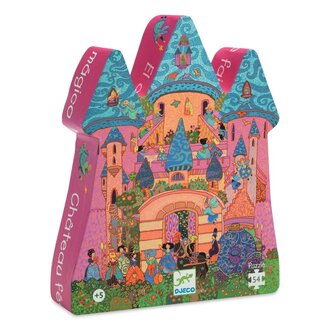 DJECO SILHOUETTE PUZZLE 54 PCS - FAIRYTALE CASTLE