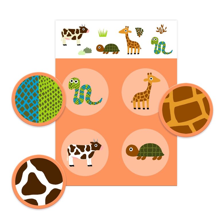 DJECO JEU DE LOTO - PLUMES ET POILS