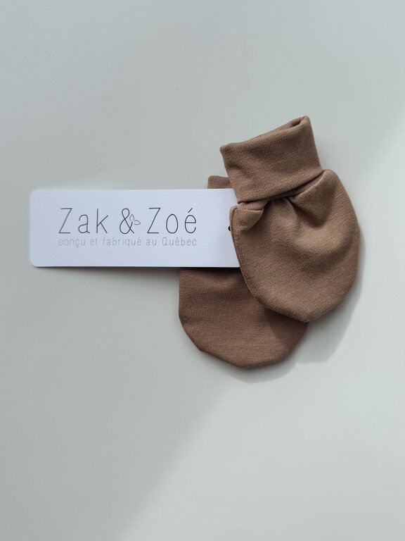 ZAK & ZOÉ MITAINES EN BAMBOU (0-3 MOIS) - BEIGE