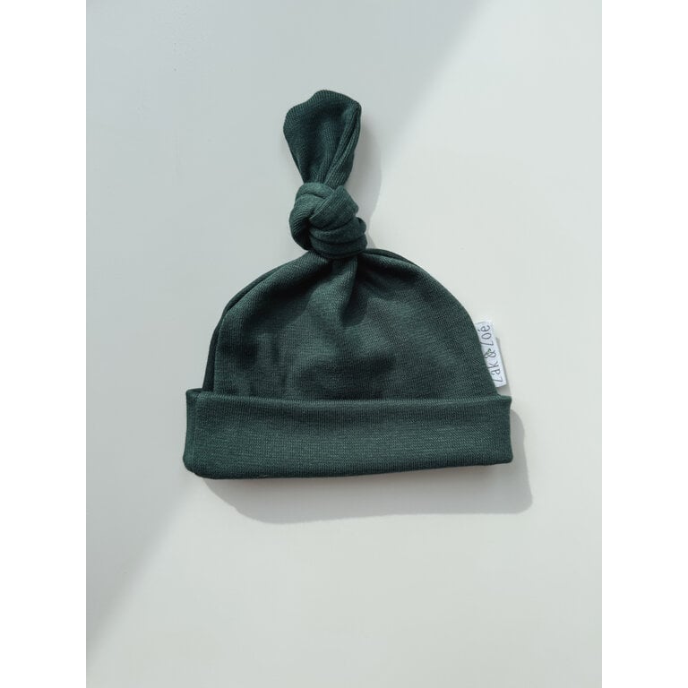 ZAK & ZOÉ BAMBOO BONNET (0-3 MONTHS) - COLLEGIATE GREEN