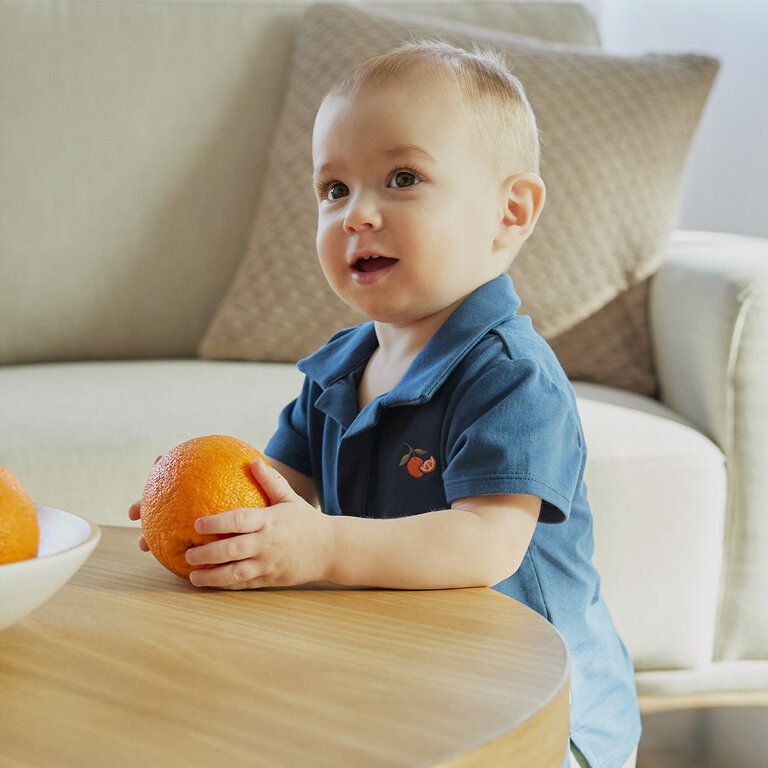 PETIT LEM ENSEMBLE POLO ET PANTALON - ORANGES