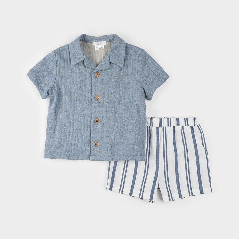 PETIT LEM ENSEMBLE 2 PIÈCES EN CHAMBRAY