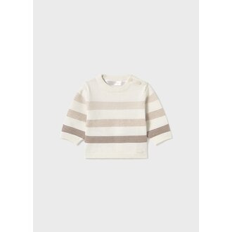MAYORAL PULL EN TRICOT RAYÉ TRICOLOR - BEIGE