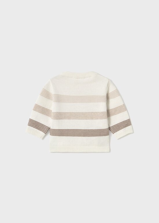 MAYORAL PULL EN TRICOT RAYÉ TRICOLOR - BEIGE