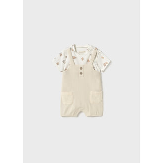 MAYORAL BARBOTEUSE SALOPETTE MOTIFS D'OURSONS - BEIGE