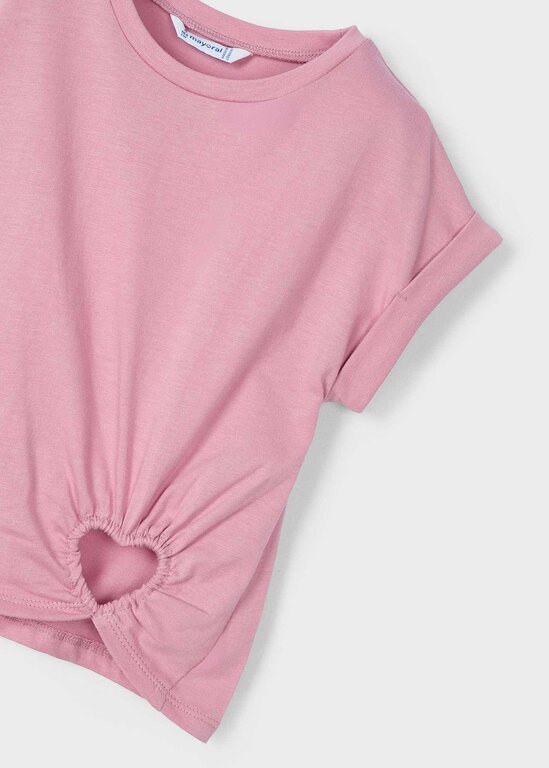 MAYORAL T-SHIRT AVEC DÉTAIL DE COEUR - ROSÉ