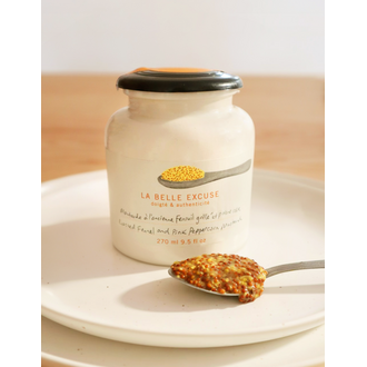 LA BELLE EXCUSE MOUTARDE À L'ANCIENNE FENOUIL GRILLÉ ET POIVRE ROSE - 270 ML