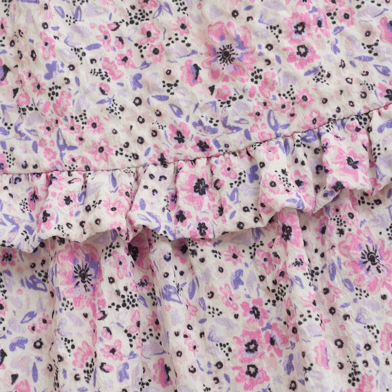 CREAMIE JUPE STRUCTURÉE FLEURI - CRÈME