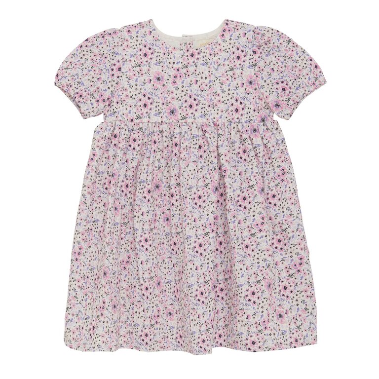 CREAMIE ROBE STRUCTURÉE FLEURI - CRÈME