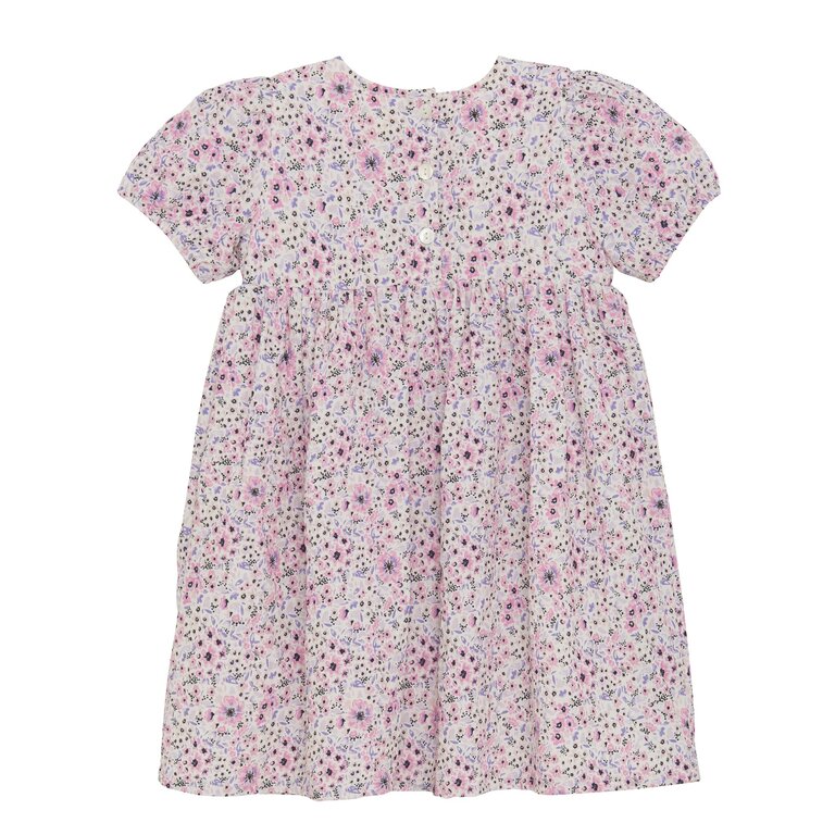 CREAMIE ROBE STRUCTURÉE FLEURI - CRÈME