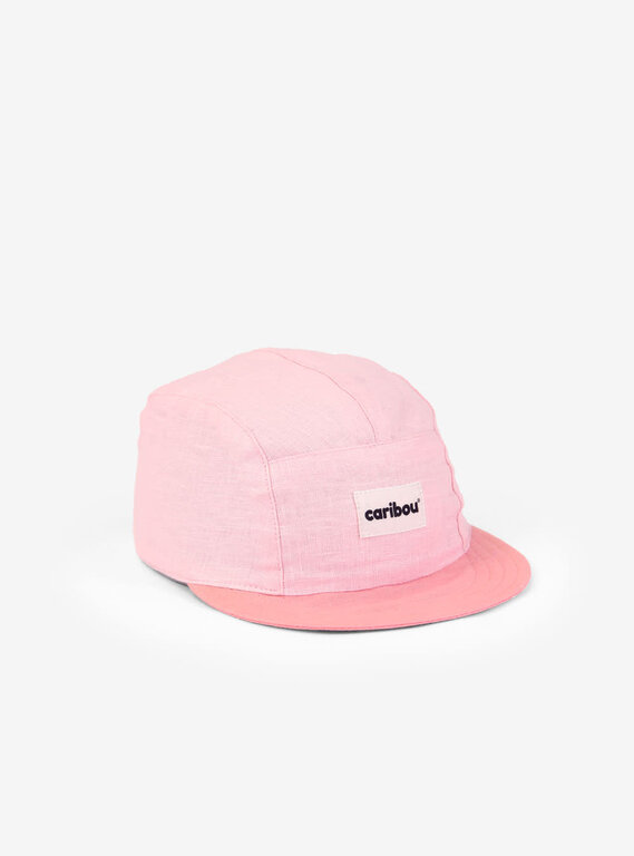 CARIBOU CASQUETTE EN LIN - DUO ROSE PÂLE