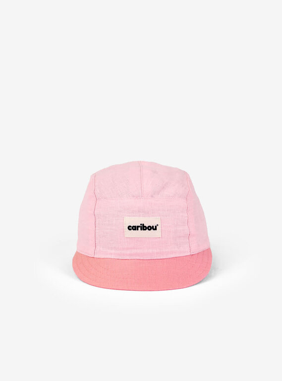 CARIBOU CASQUETTE EN LIN - DUO ROSE PÂLE