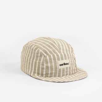 CARIBOU CASQUETTE EN LIN - RAYÉE NATUREL