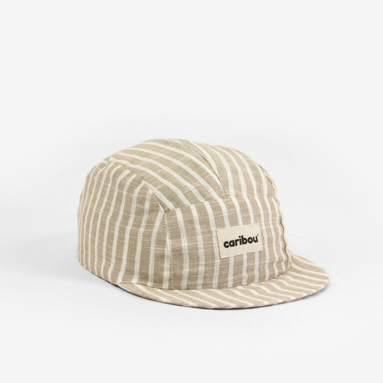 CARIBOU CASQUETTE EN LIN - RAYÉE NATUREL