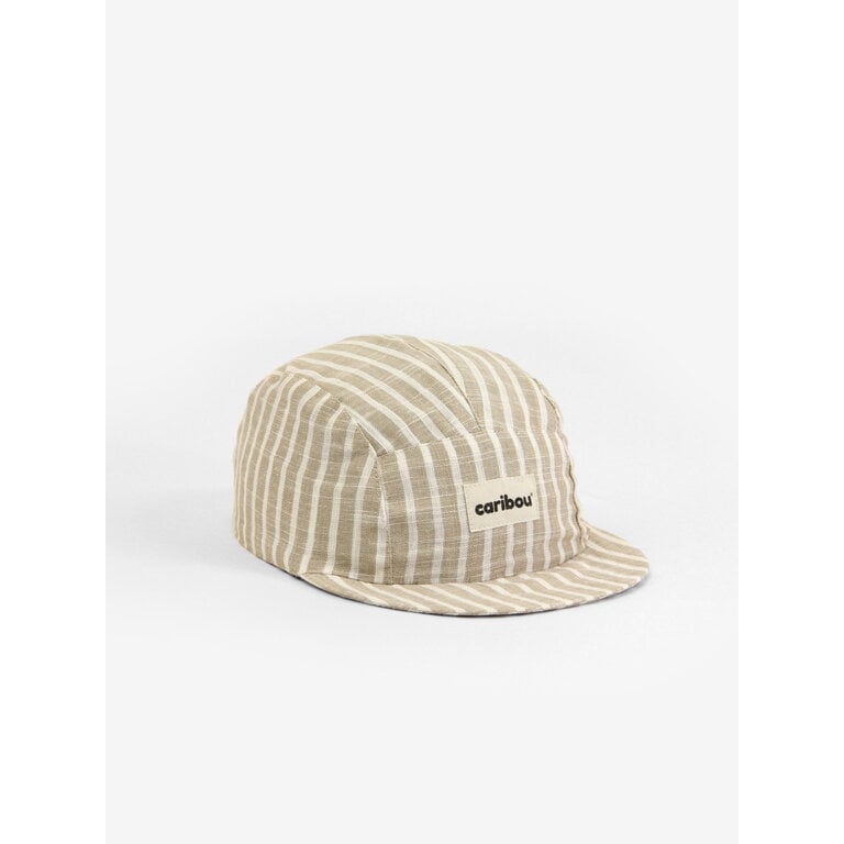 CARIBOU CASQUETTE EN LIN - RAYÉE NATUREL