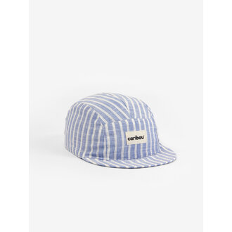 CARIBOU LINEN CAP - BLUE STRIPE