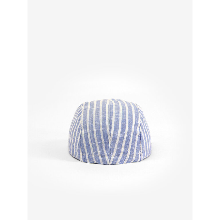 CARIBOU LINEN CAP - BLUE STRIPE