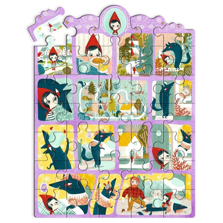 DJECO STORY PUZZLE 35 PCS - LITTLE RED RIDING HOOD