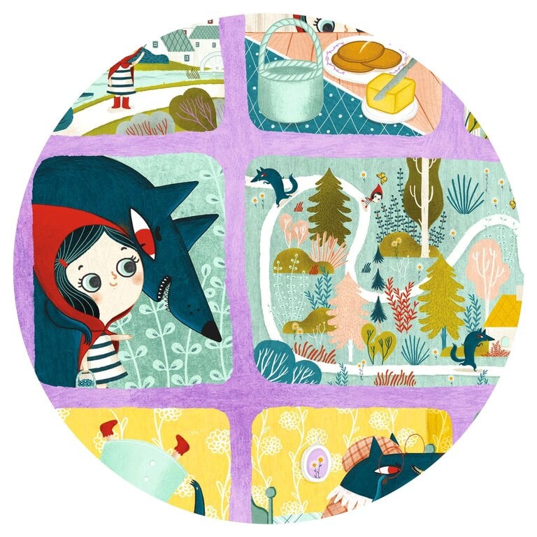 DJECO STORY PUZZLE 35 PCS - LITTLE RED RIDING HOOD