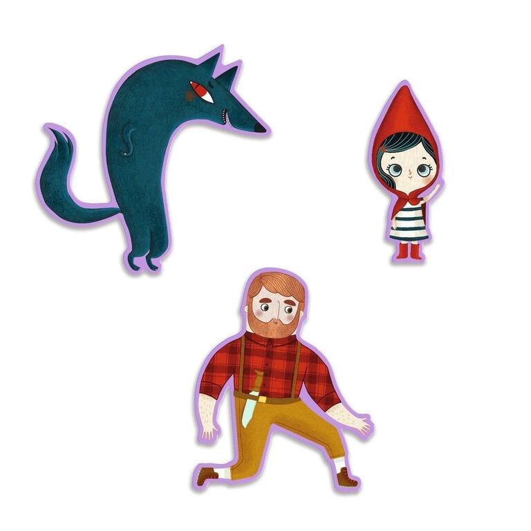 DJECO STORY PUZZLE 35 PCS - LITTLE RED RIDING HOOD