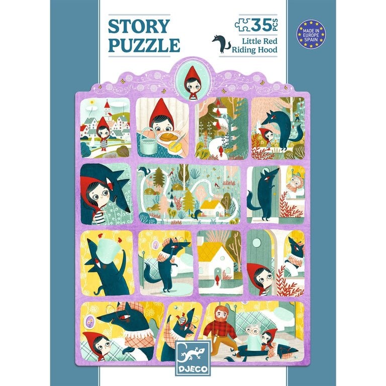 DJECO STORY PUZZLE 35 PCS - LITTLE RED RIDING HOOD