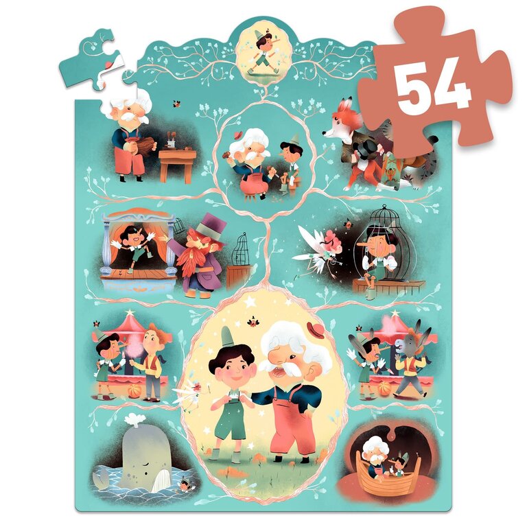 DJECO PUZZLE HISTOIRE 54 PCS - PINOCCHIO