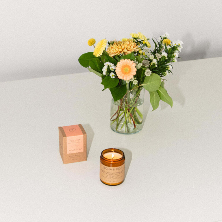 SOJA & CO. CHANDELLE - BASILIC, NECTARINE & POIVRE ROSE
