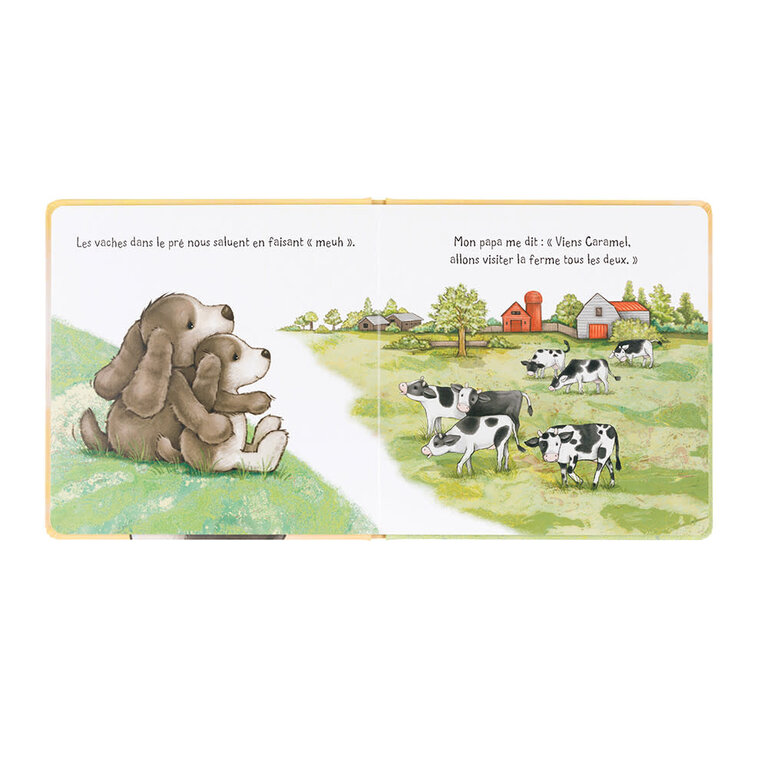 JELLYCAT LIVRE - CARAMEL LE TOUTOU TIMIDE ET SON PAPA