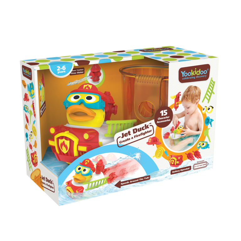 YOOKIDOO JOUET DE BAIN - JET DUCK - CRÉE UN POMPIER